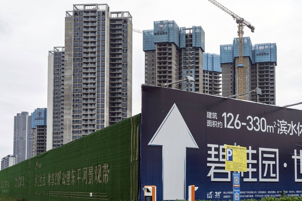 Residential buildings under construction in Foshan, China. Photo: Bloomberg