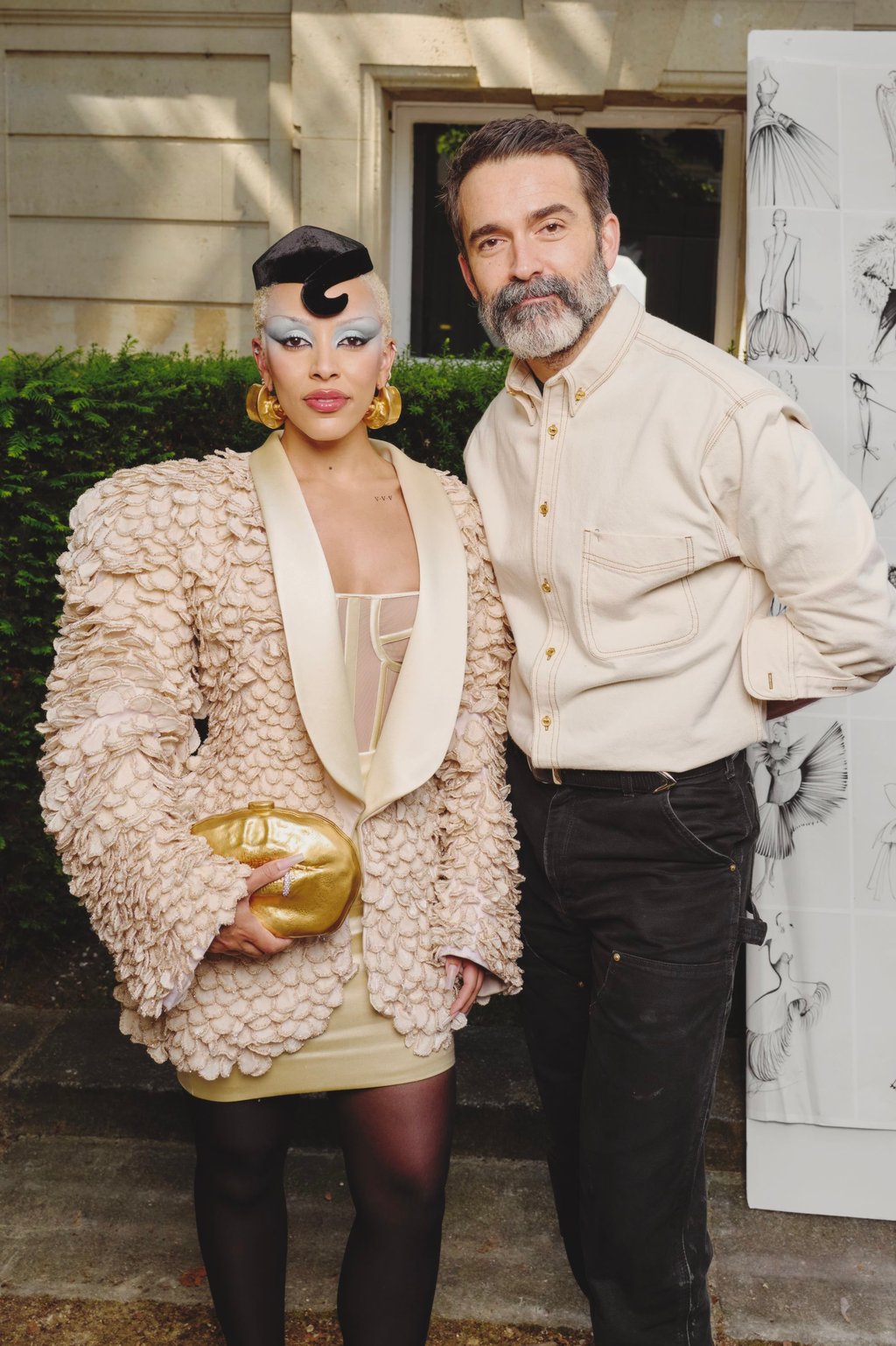 Doja Cat and Daniel Roseberry at the Schiaparelli haute couture autumn/winter 2024-25 show in Paris Doja Cat and Daniel Roseberry at the Schiaparelli haute couture autumn/winter 2024-25 show in Paris