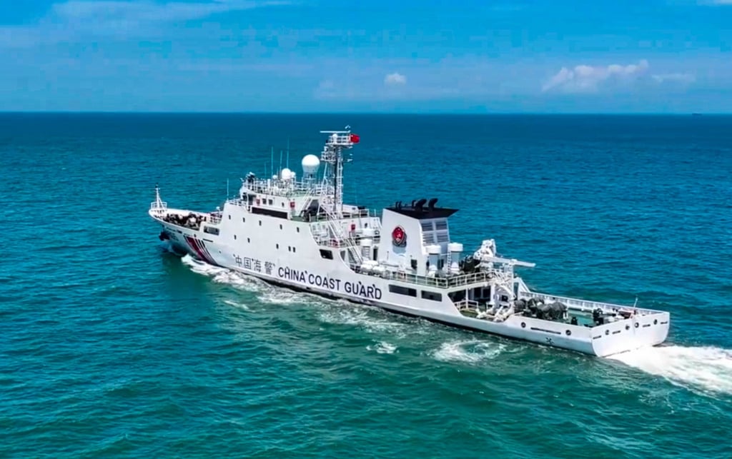 The mainland Chinese vessels are said to have been patrolling in waters just 5 nautical miles from Quemoy. Photo: Weibo/China Coast Guard