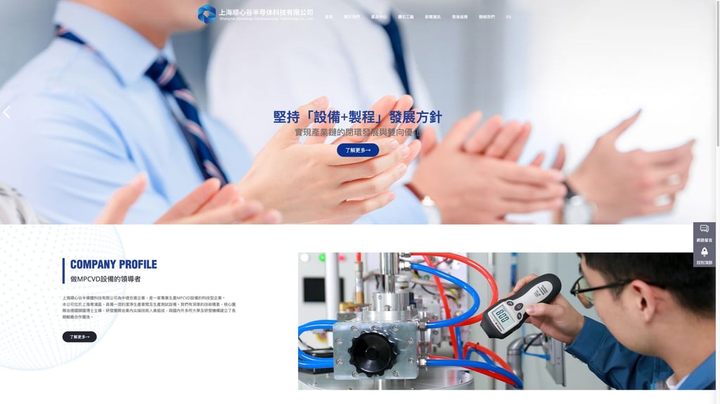 The landing page of Shanghai Wusheng Semiconductor Group’s website. Photo: SCMP