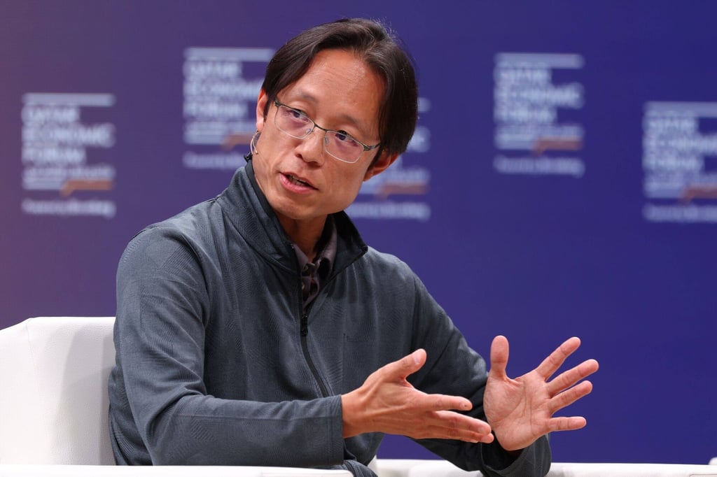 Yat Siu, co-founder of Animoca Brands, speaks during a panel session at the Qatar Economic Forum (QEF) in Doha, Qatar, on May 24, 2023. Photo: Bloomberg