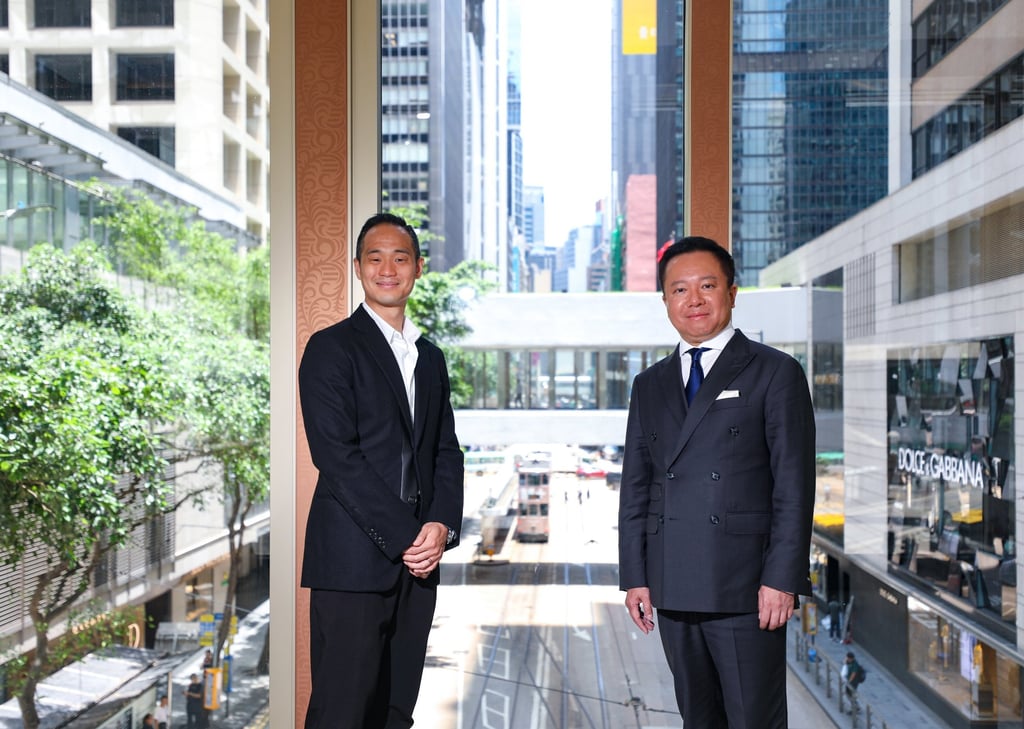 Alvin Kong Kei-Yeuk (right), Executive Director, Hongkong Land, and Alexander Li Kwok-Wing, Chief Retail Officer, photographed at Hong Kong Landmark in Central on 21June 2024. Photo: Xiaomei Chen Alvin Kong Kei-Yeuk (right), Executive Director, Hongkong Land, and Alexander Li Kwok-Wing, Chief Retail Officer, photographed at Hong Kong Landmark in Central on 21June 2024. Photo: Xiaomei Chen