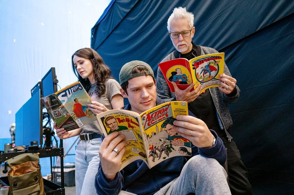 James Gunn’s (right) reboot of Superman will star David Corenswet in the titular role, with Rachel Brosnahan as Lois Lane. Photo: @jamesgunn/Instagram