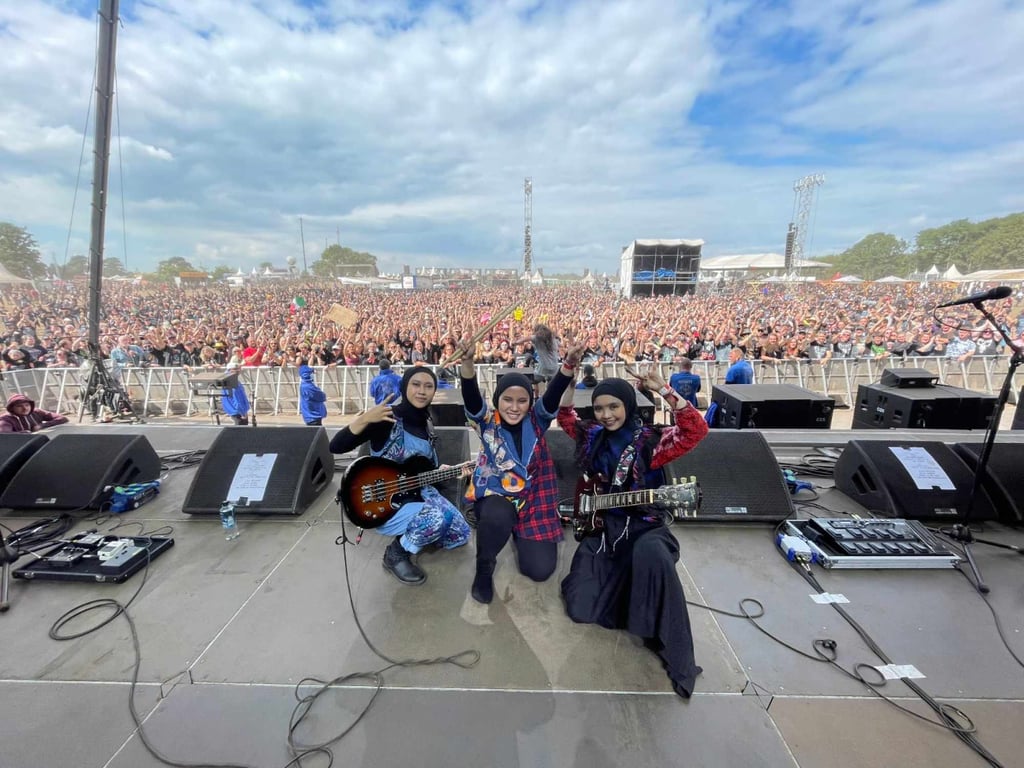 Voice of Baceprot performed at Germany’s Wacken Open Air festival in 2022 to a crowd of 75,000 people. Photo: Voice of Baceprot Voice of Baceprot performed at Germany’s Wacken Open Air festival in 2022 to a crowd of 75,000 people. Photo: Voice of Baceprot