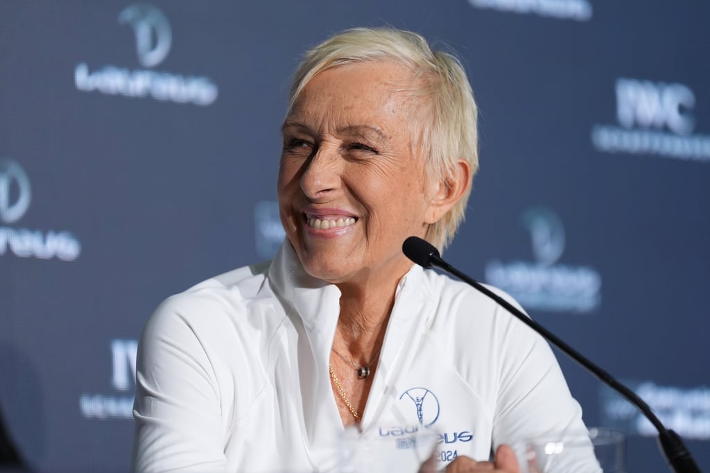 Laureus Academy member Martina Navratilova speaks at a press conference before the Laureus World Sports Awards Madrid 2024. Photo: Laureus