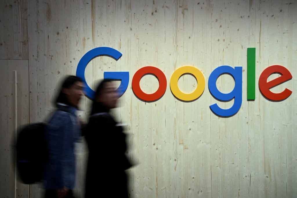 People walk next to a Google logo during a trade fair in Hanover, Germany, on April 22, 2024. Photo: Reuters People walk next to a Google logo during a trade fair in Hanover, Germany, on April 22, 2024. Photo: Reuters