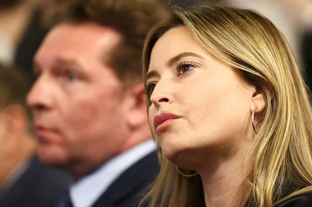 Holly Valance attended a speech by Britain’s right-wing populist party Reform UK and newly appointed leader Nigel Farage in June. Photo: AFP
