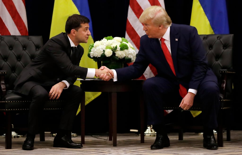 Donald Trump meets with Ukrainian President Volodymyr Zelenskiy during the United Nations General Assembly in New York in September 2019. Photo: AP