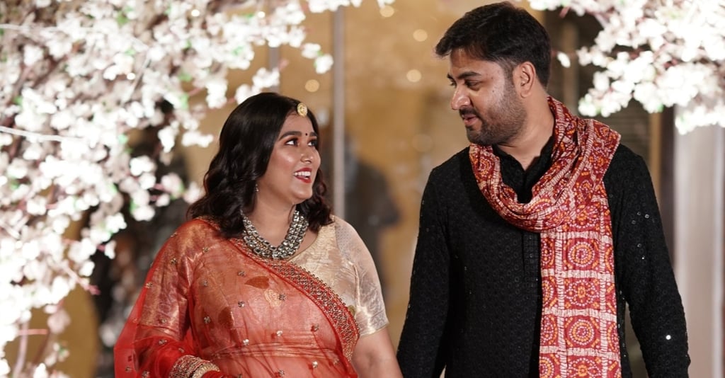 Achint (right) and Divya plan to spend over 2 million rupees on their wedding this month at a luxury resort on the outskirts of Bengaluru. Photo: Achint and Divya/Handout
