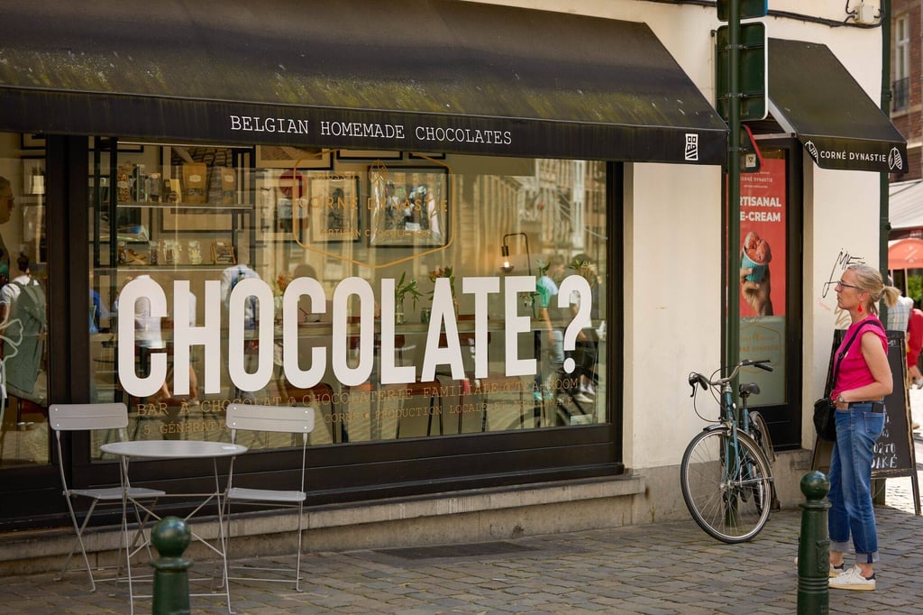 A chocolate shop in central Brussels, Belgium. Photo: Bloomberg