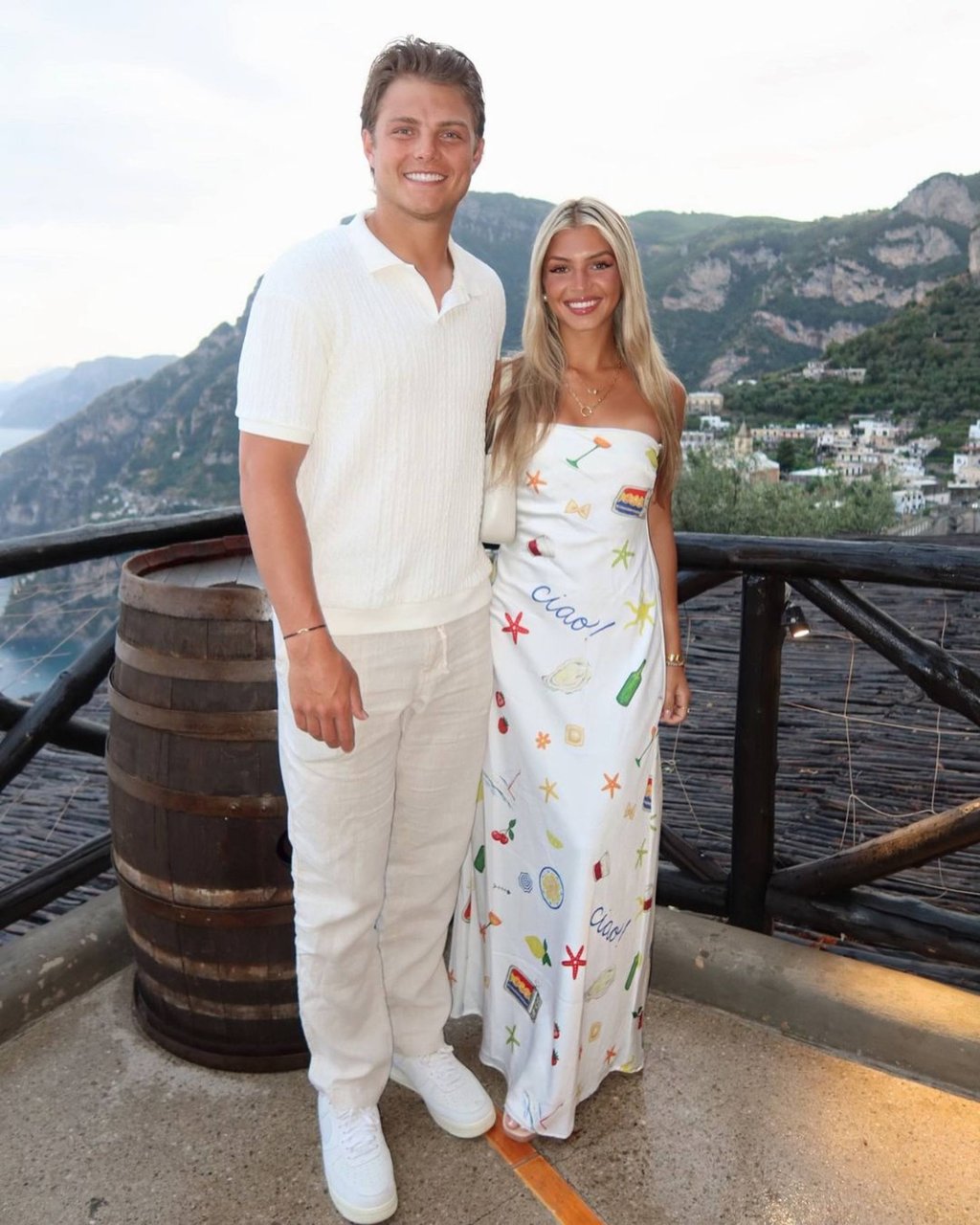Nicolette Dellanno and Zach Wilson in Positano, Italy. Photo: @nicolettedellanno/Instagram