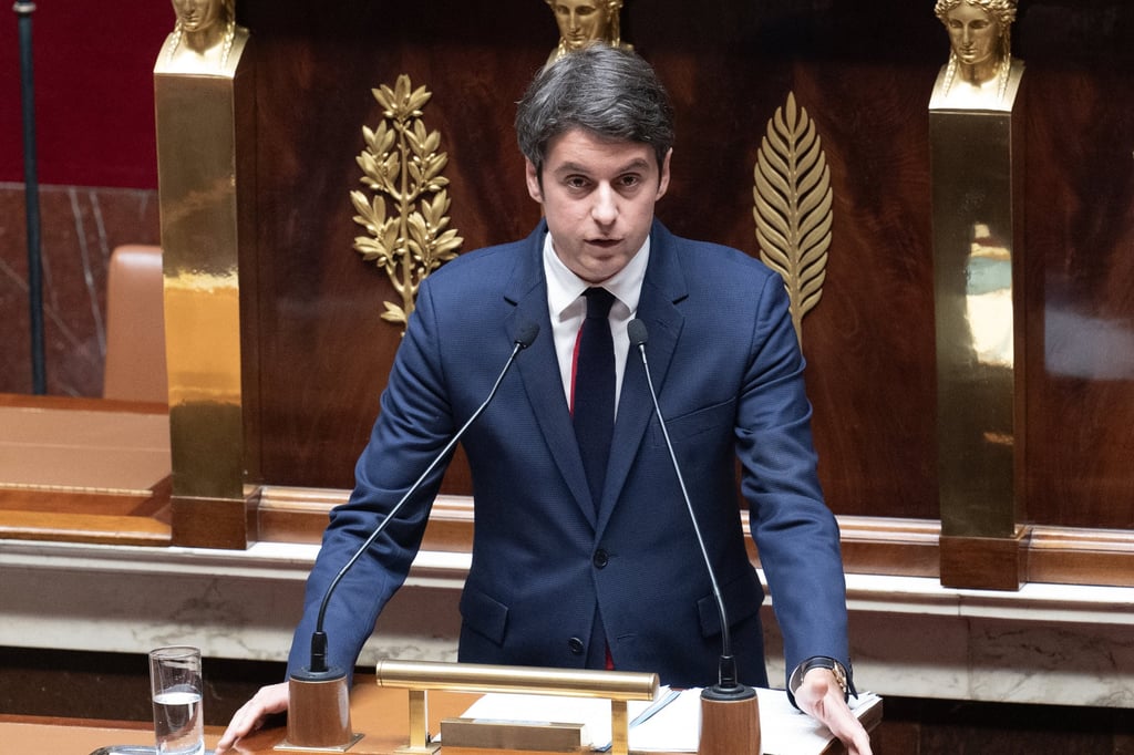 Gabriel Attal’s resignation was as prime minister of France was rejected by President Emmanuel Macron. Photo: Xinhua/File Gabriel Attal’s resignation was as prime minister of France was rejected by President Emmanuel Macron. Photo: Xinhua/File