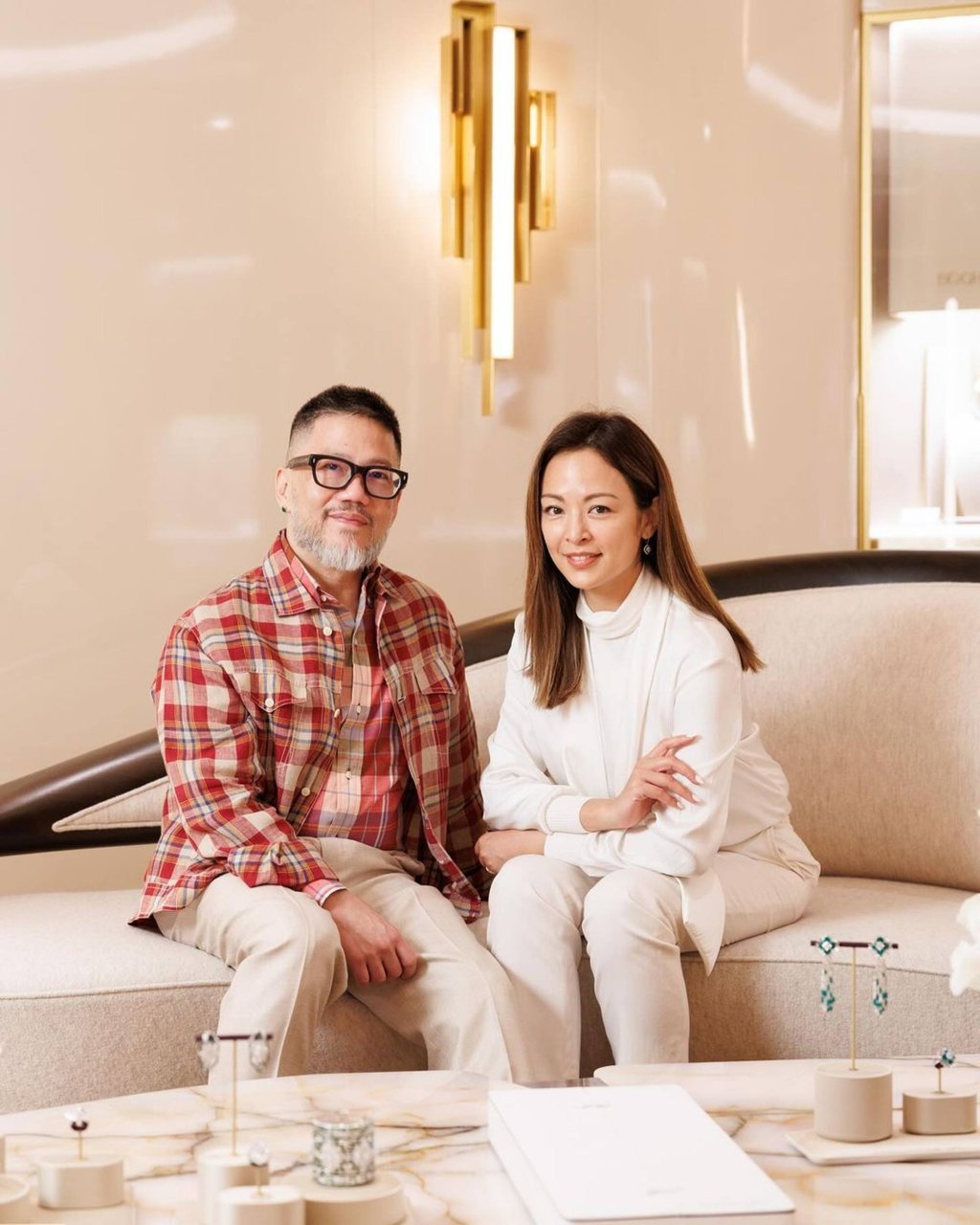Regine Ngan with creative director Edmond Chin. Photo: @reginejewels/Instagram