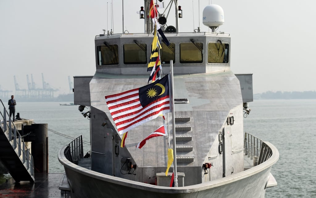 A patrol vessel gifted to Malaysia by Australia in 2015 is seen docked at Port Klang. Photo: AFP