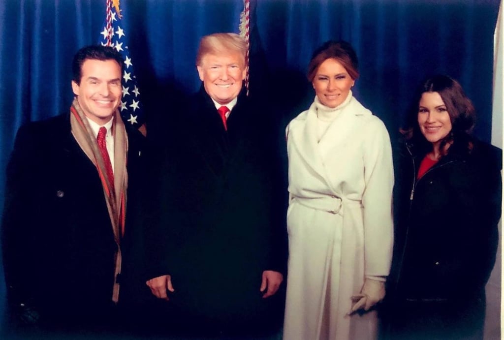 Antonio Sabàto Jr and Katia Fernandez pose with former US President Donald Trump and former first lady Melania Trump in 2020. Photo: @antoniosabatojr/Instagram Antonio Sabàto Jr and Katia Fernandez pose with former US President Donald Trump and former first lady Melania Trump in 2020. Photo: @antoniosabatojr/Instagram
