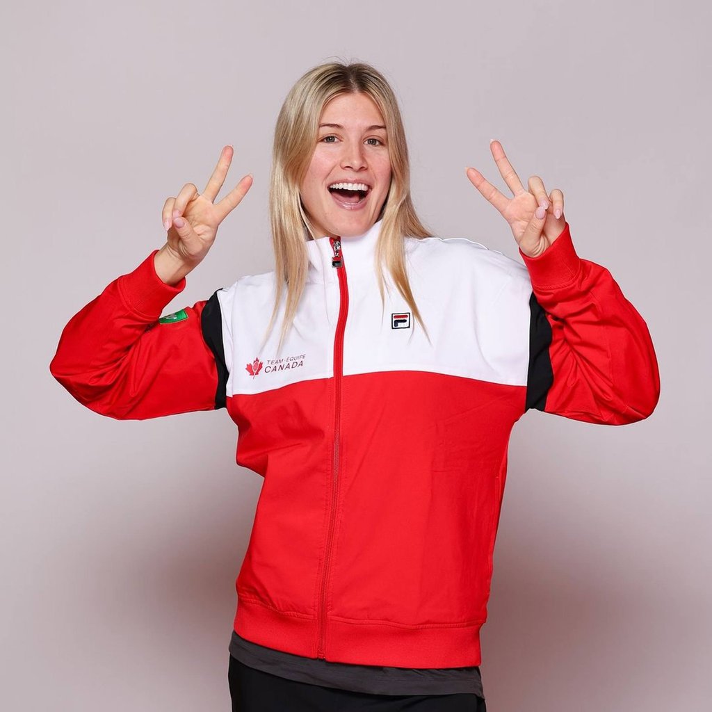 Eugenie Bouchard celebrated Canada Day in July with a photo of her wearing her Team Canada outfit. Photo: @geniebouchard/Instagram