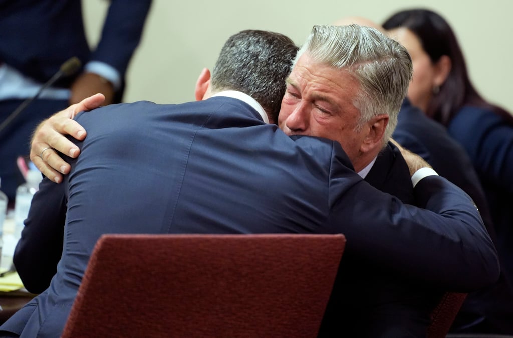 Alec Baldwin hugs Alex Spiro at the conclusion of his trial for involuntary manslaughter on July 12. Photo: Getty Images Alec Baldwin hugs Alex Spiro at the conclusion of his trial for involuntary manslaughter on July 12. Photo: Getty Images