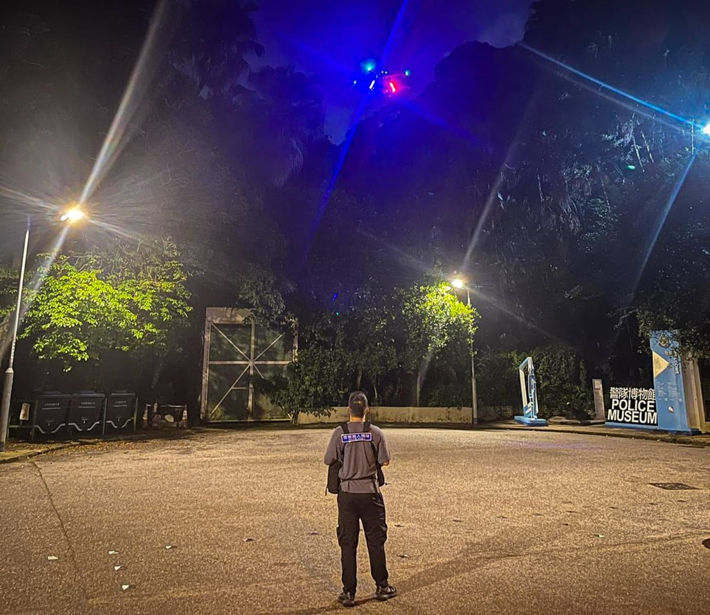 A helicopter and police drones are deployed to help with patrols. Photo: Handout