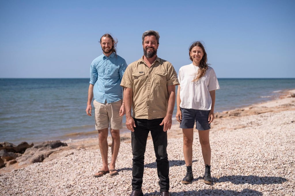 Marine biologist Ben Fitzpatrick (centre) has campaigned for two decades to keep Ningaloo Coast safe from development
