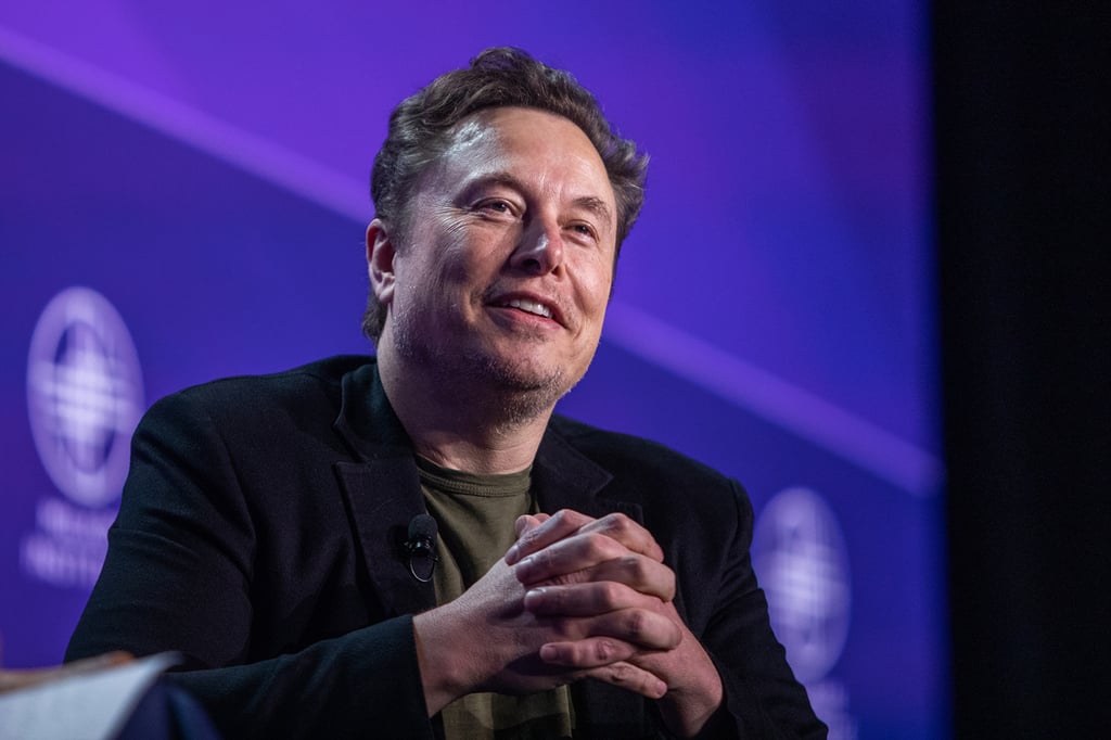 Musk pictured at an event in May. He has pledged to flood Trump’s re-election effort with cash through to the November election. Photo: Getty Images/TNS