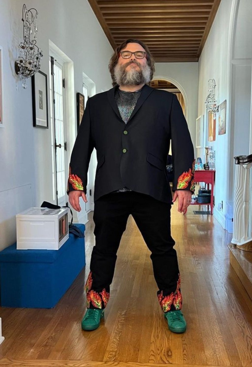 Jack Black has since been accused of throwing bandmate and friend Kyle Gass under the bus. Photo: @jackblack/Instagram Jack Black has since been accused of throwing bandmate and friend Kyle Gass under the bus. Photo: @jackblack/Instagram