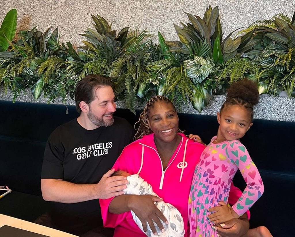 Alexis Ohanian, Serena Williams, Olympia and baby Adira. Photo: @alexisohanian/Instagram