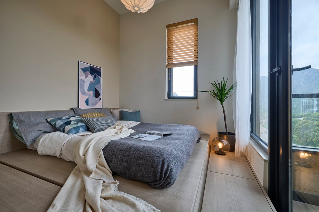 Discreet storage is found beneath the bed. Photography: Michael Perini