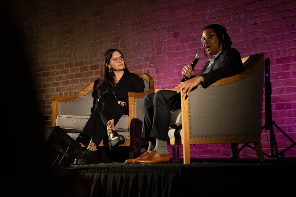 Bari Weiss at an event at the University of Austin in February. Photo: @bariweiss/X Bari Weiss at an event at the University of Austin in February. Photo: @bariweiss/X