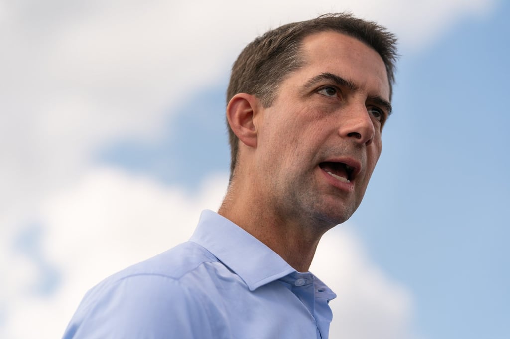 Republican senator Tom Cotton at a campaign event in Carrollton, Georgia, in October 2022. Photo: Getty Images Republican senator Tom Cotton at a campaign event in Carrollton, Georgia, in October 2022. Photo: Getty Images