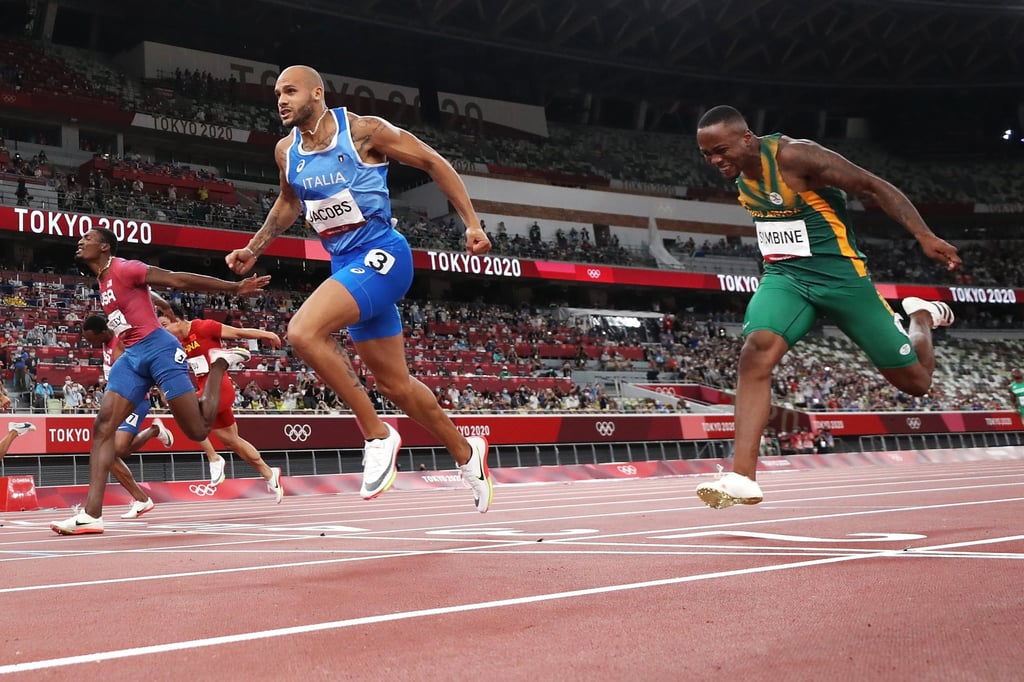 Marcell Jacobs stunned the world to win in Tokyo with a European record of 9.80 seconds. Photo: Getty Images