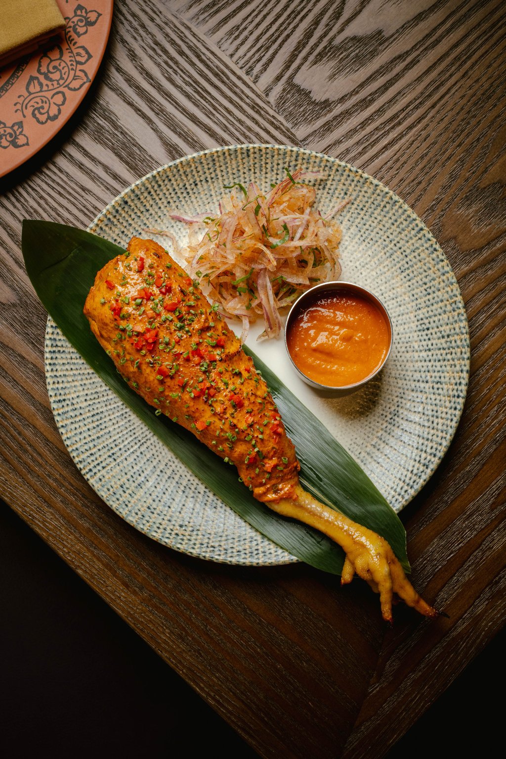 Tandoori chicken leg musallam, ordinarily a weekend brunch special at Leela. Photo: Nicholas Wong