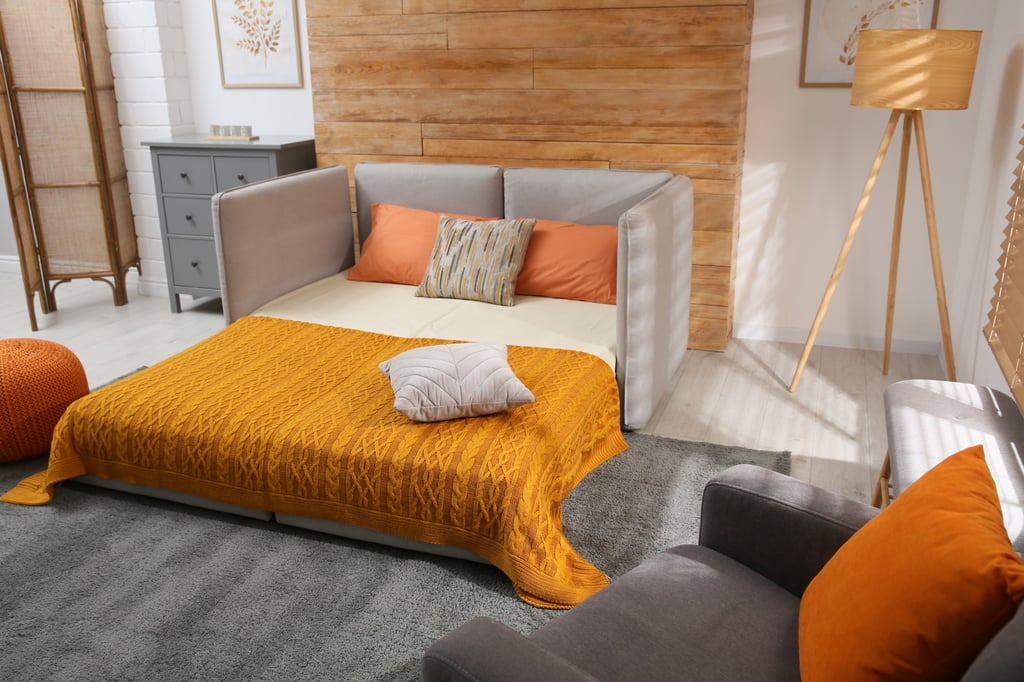 Spend your money on a decent bed or sofa bed (above). Photo: Shutterstock