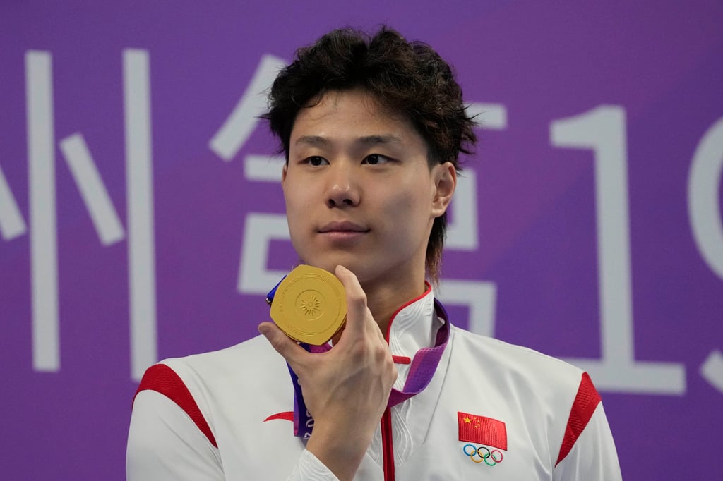 Qin Haiyang (pictured) along with teammate Zhang Yufei were the swimmers most tested for doping in 2023. Photo: AP