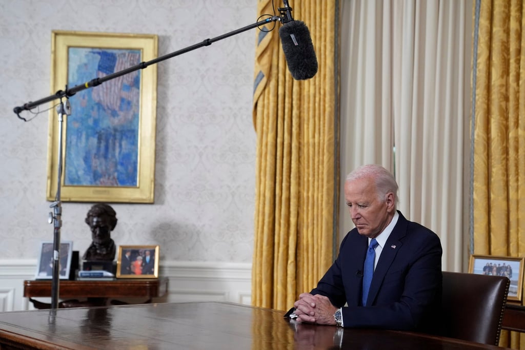 US President Joe Biden in the Oval Office on Wednesday. Photo: AP US President Joe Biden in the Oval Office on Wednesday. Photo: AP
