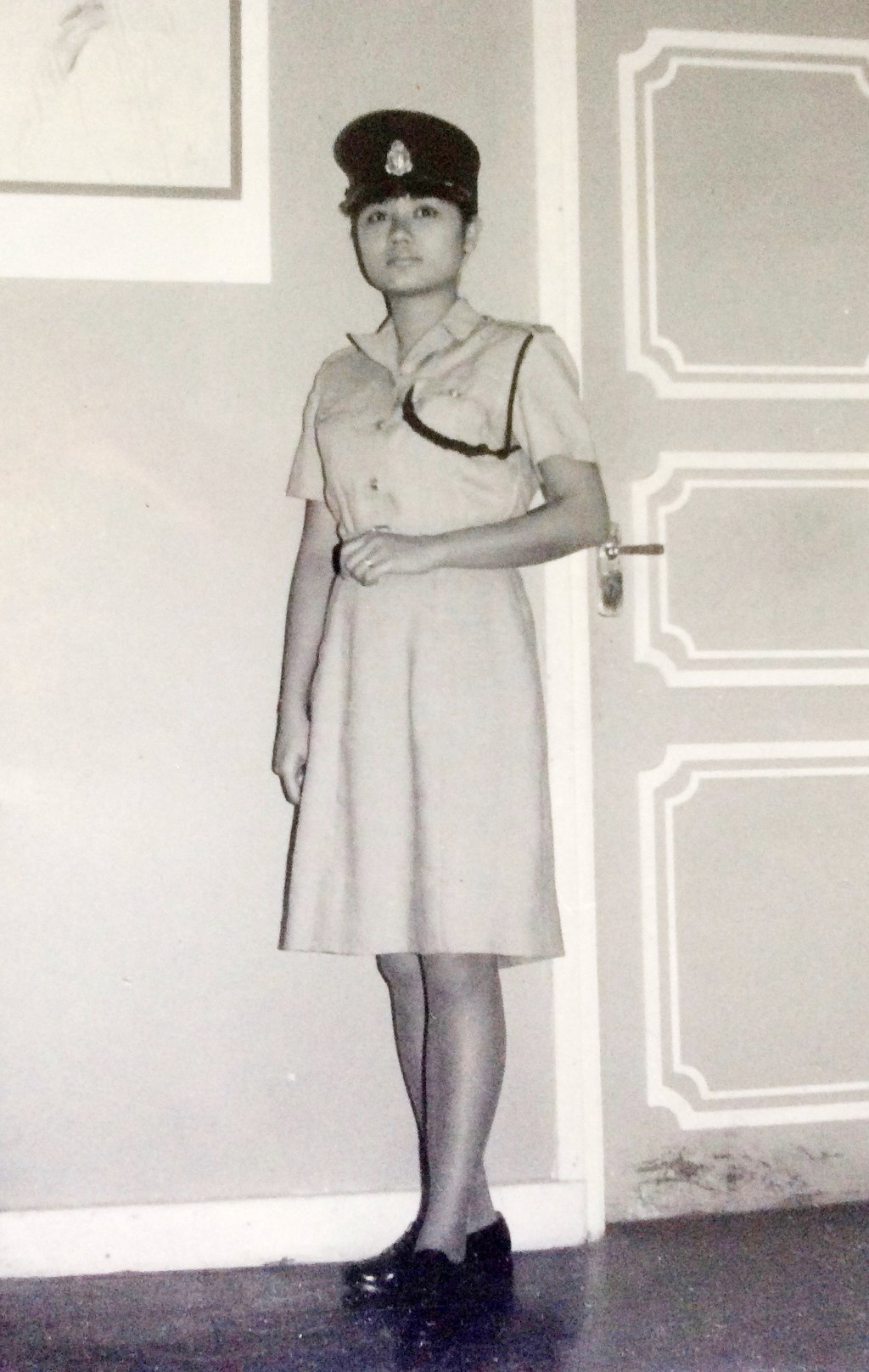 Frances Yip in 1968, when she was an auxiliary police officer. Photo: Handout