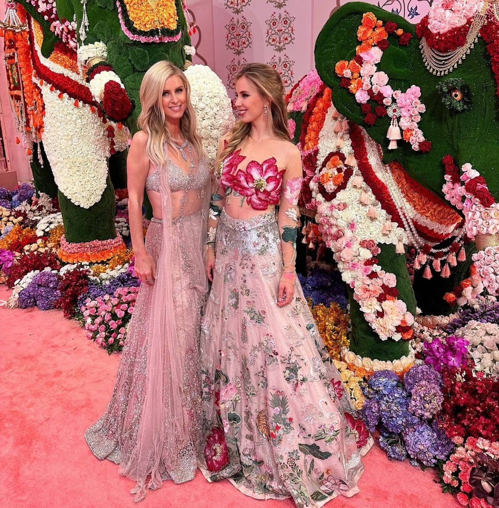 Tessa Hilton with Nicky Rothschild at Anant Ambani and Radhika Merchant’s recent Indian wedding. Photo: @tessahiltonofficial/Instagram Tessa Hilton with Nicky Rothschild at Anant Ambani and Radhika Merchant’s recent Indian wedding. Photo: @tessahiltonofficial/Instagram