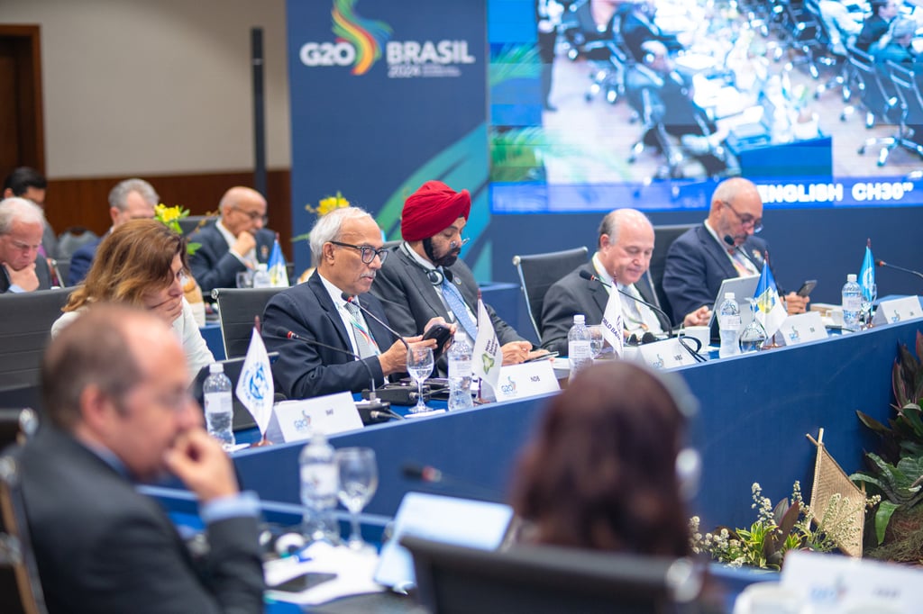 A general view of the G20 Finance Ministers’ Meeting in Rio de Janeiro on Friday. Photo: Rafa Medelima/G20 Brasil via dpa