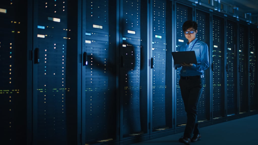 More enterprises are using data centres – secure, temperature-controlled facilities that house large-capacity servers and data-storage systems – to host or manage computing infrastructure for their artificial intelligence projects. Photo: Shutterstock