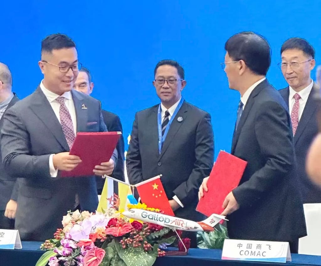 The Commercial Aircraft Corporation of China (Comac) signed a US$2 billion deal with start-up carrier GallopAir for 30 aircraft, including the C919, in September. Photo: Tianju Group