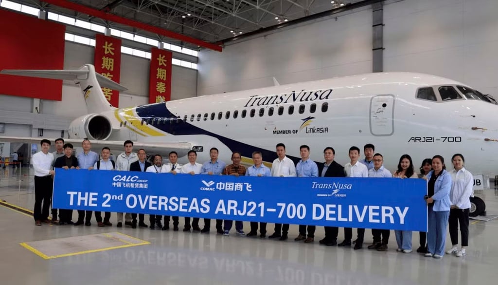 TransNusa received its second ARJ21 in June 2023. Photo: COMAC