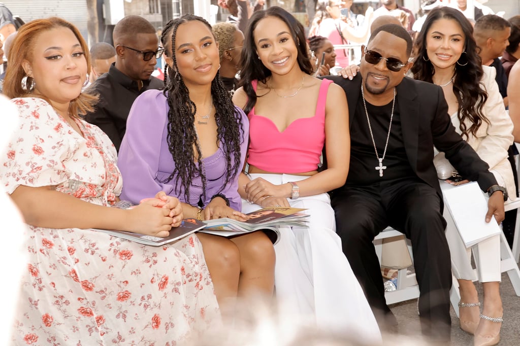 Martin Lawrence (second from right) and his daughter Jasmin Lawrence (third from right), pictured here with the rest of their family at Martin’s Hollywood Walk of Fame ceremony in April 2023, are both in showbiz. Photo: Getty Images