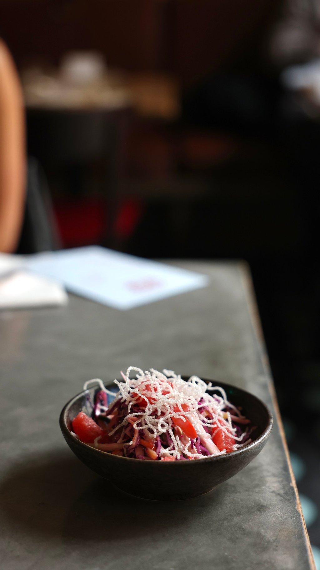 Prosperity rainbow salad with a fermented tofu dressing, from chef Joyeta Ng’s London pop-up, uses produce sourced from Heritage Fruit & Vegetables in the British capital. Photo: Jessica Wang