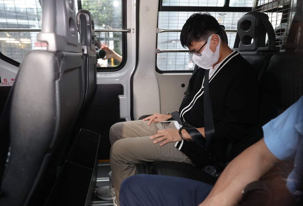 Former Aggressive Construction project manager Kan Ho-kai, 35, arrives at Kwun Tong Court. Kan faces three counts of manslaughter. Photo: Edmond So Former Aggressive Construction project manager Kan Ho-kai, 35, arrives at Kwun Tong Court. Kan faces three counts of manslaughter. Photo: Edmond So