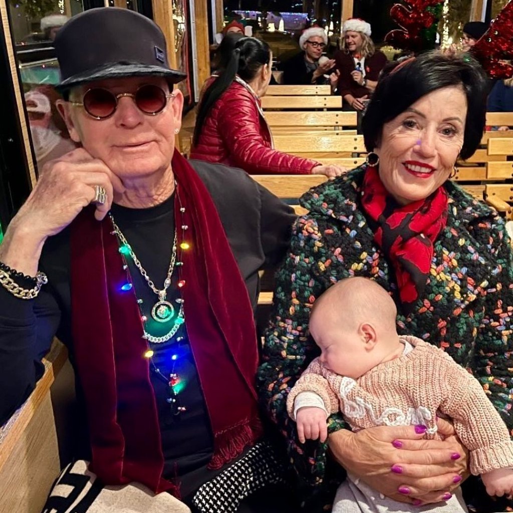 Keith Hudson and Mary Hudson with their granddaughter, Brave. Photo: @maryarises/Instagram