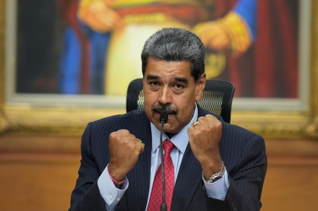 President Nicolas Maduro during a news conference on Wednesday. Photo: AP President Nicolas Maduro during a news conference on Wednesday. Photo: AP