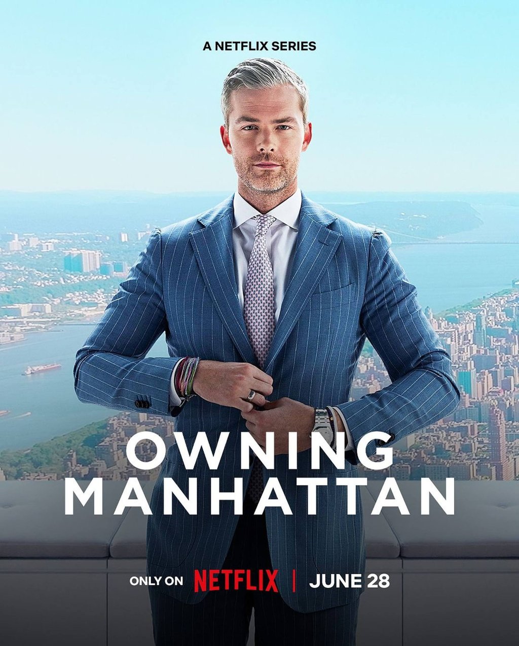 Ryan Serhant announced the premiere of his Netflix show, Owning Manhattan, by dropping this promo shot on Instagram. Photo: @ryanserhant/Instagram Ryan Serhant announced the premiere of his Netflix show, Owning Manhattan, by dropping this promo shot on Instagram. Photo: @ryanserhant/Instagram