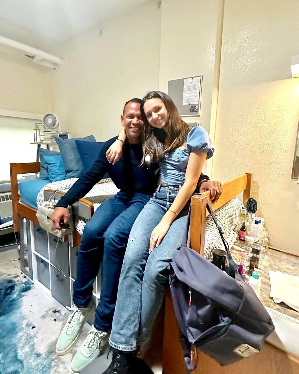 Alex Rodriguez dropping off his daughter Natasha Rodriguez at her university dorm for the first time. Photo: @arod/Instagram
