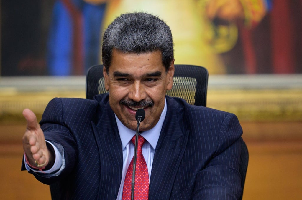 Venezuelan President Nicolas Maduro at Miraflores Palace in Caracas, Venezuela on Wednesday. Photo: Bloomberg