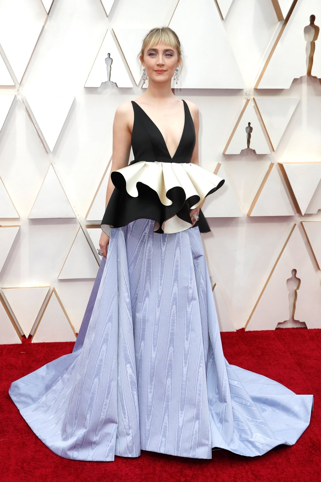 Saoirse Ronan poses on the red carpet during the Oscars arrivals at the 92nd Academy Awards in Hollywood, Los Angeles, California, in February 2020. Photo: Reuters Saoirse Ronan poses on the red carpet during the Oscars arrivals at the 92nd Academy Awards in Hollywood, Los Angeles, California, in February 2020. Photo: Reuters