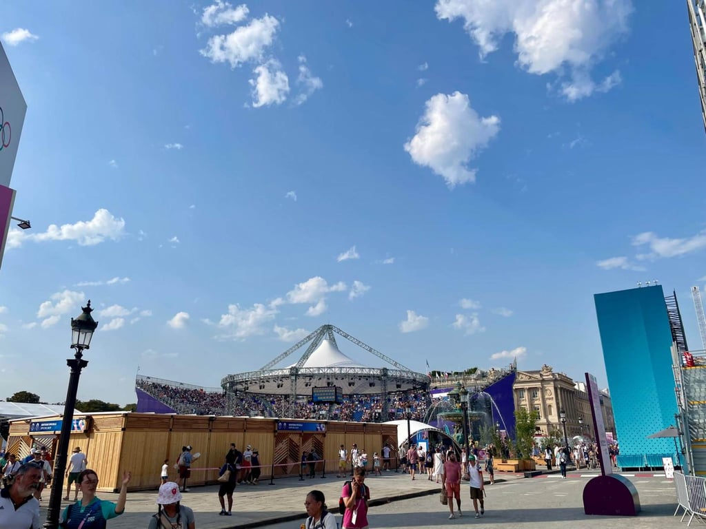 Urban Park at La Concorde Plaza hosts four Games events - 3x3 basketball, breaking, BMX freestyle and skateboarding. Photo: Mike Chan